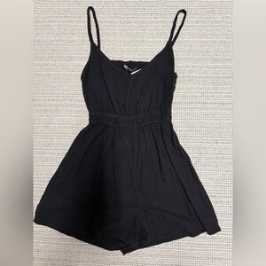 Zara Woman’s Black Linen Blend Romper
